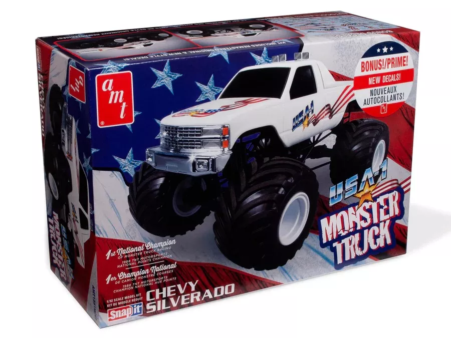 AMT Chevy Silverado Monster Truck "USA-1"1:32 Scale Model Kit