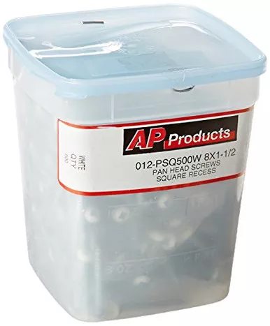 AP Products 012-PSQ500W 8X1-1/2 Pan Head Square Recess Screw