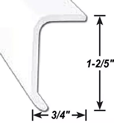 AP Products 021-86103-16 16' Silver Aluminum Long Leg Trim