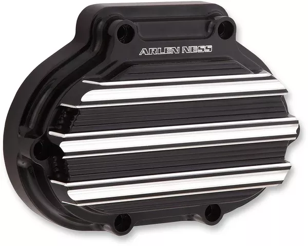Arlen NESS 10-Gauge Transmission Side Cover – Black/Machined – Harley-Davidson