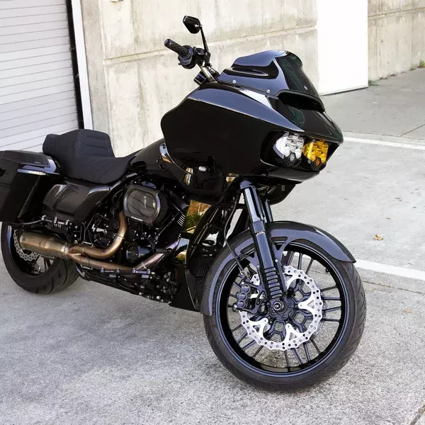 Arlen NESS Front Fender – Wrapper – 21″ – Carbon Fiber/Gloss – HD Touring ’14-’25