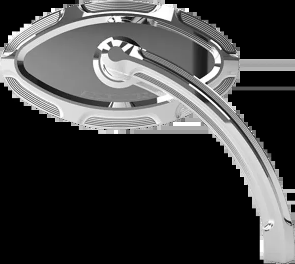 Arlen NESS Mirror – Beveled – Side View – Short – Cat Eye – Chrome – Left