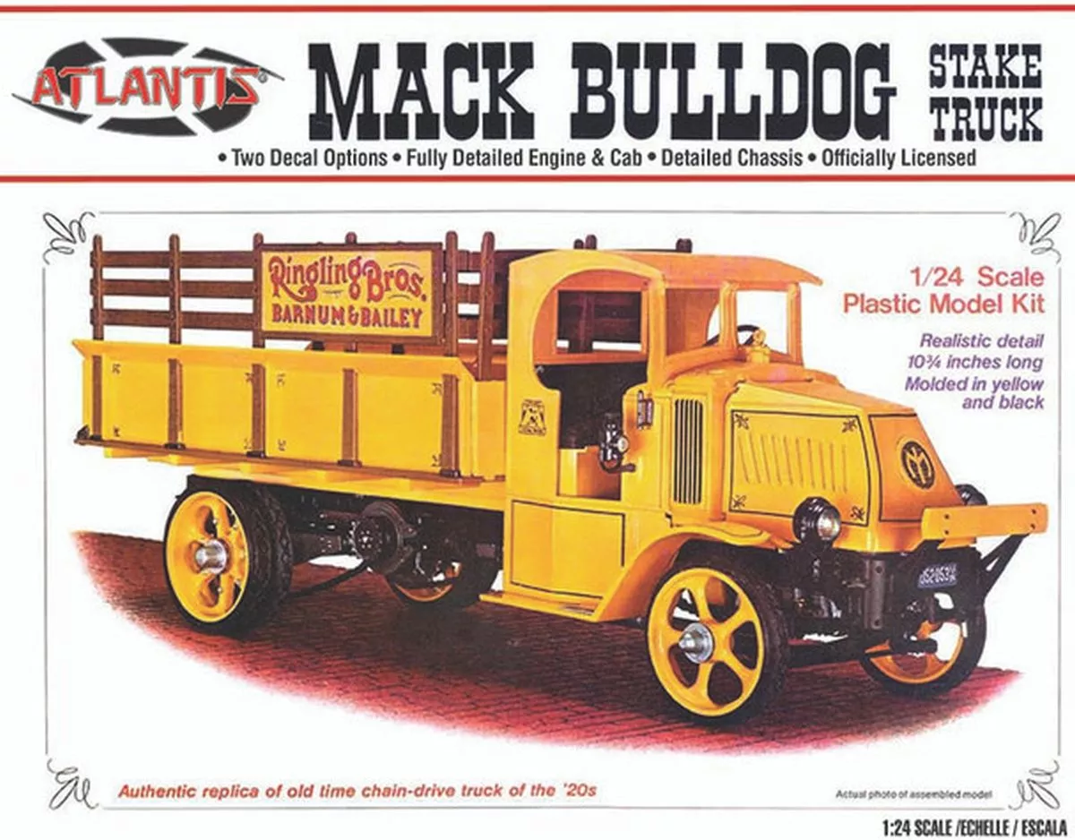 Atlantis 1926 Mack Bulldog Stake Truck 1:24 Scale Model Kit