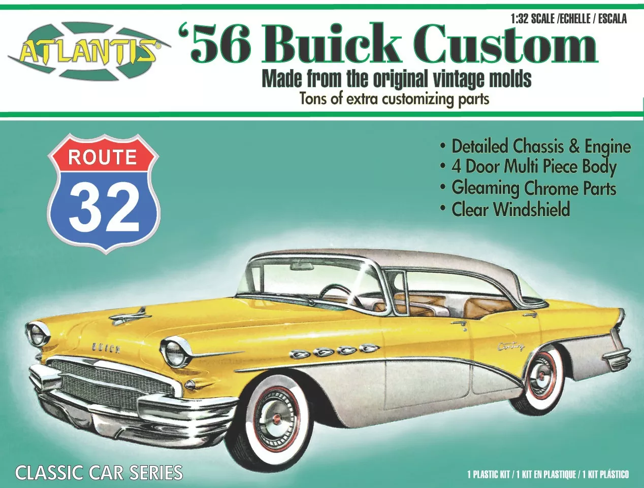 Atlantis 1956 Buick Century Custom Sedan 1:32 Scale Model Kit
