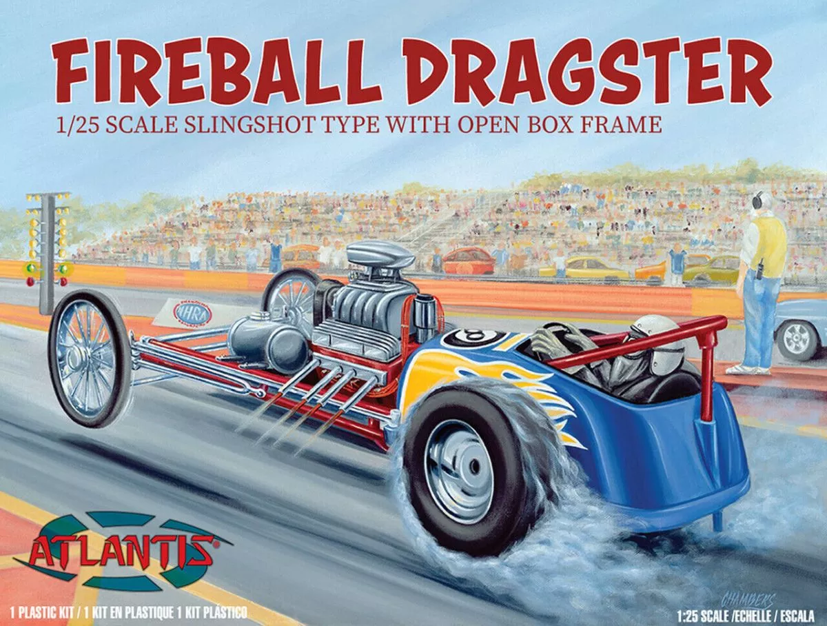 Atlantis Fireball Slingshot Dragster 1:24 Scale Model Kit