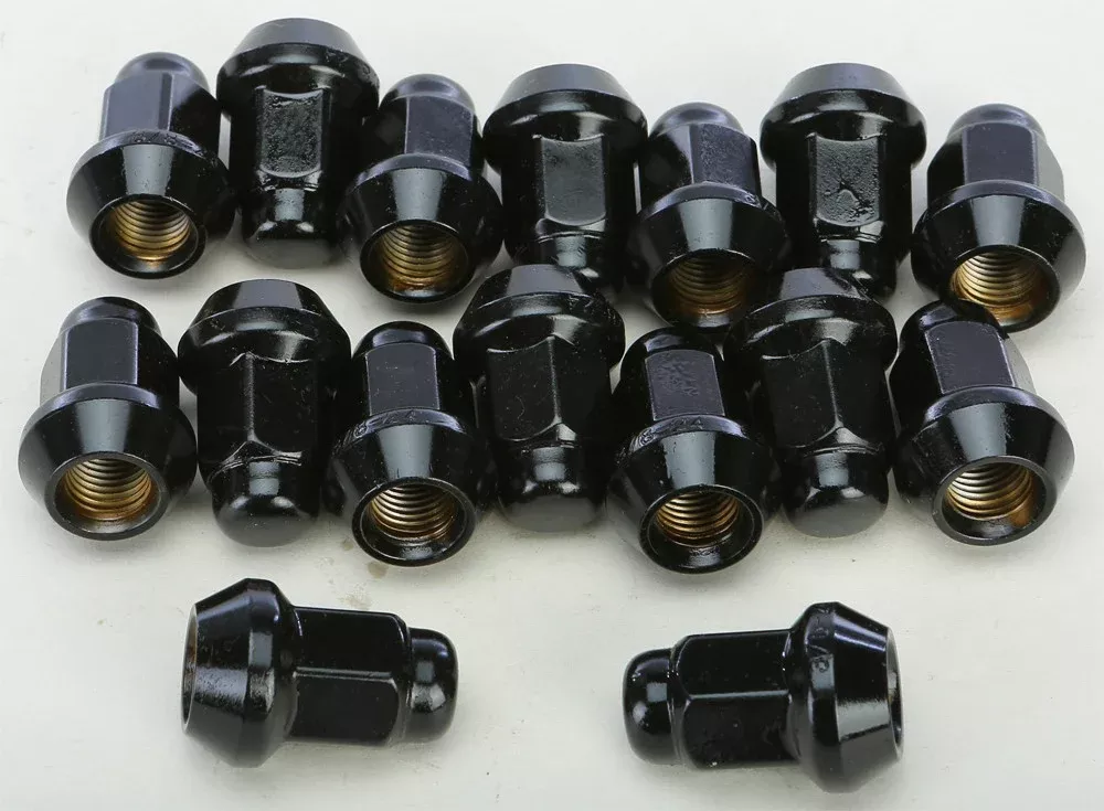Awc LUG Nuts Black POL 3/8″-24 60′ Tapered 16/PK – RLUG-BX13B