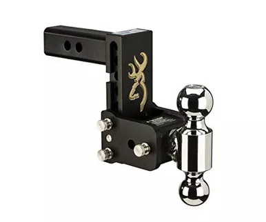 B&W Tow & Stow with Browning Logo - 2" Receiver, Dual Ball, 5" Drop - TS10037BB