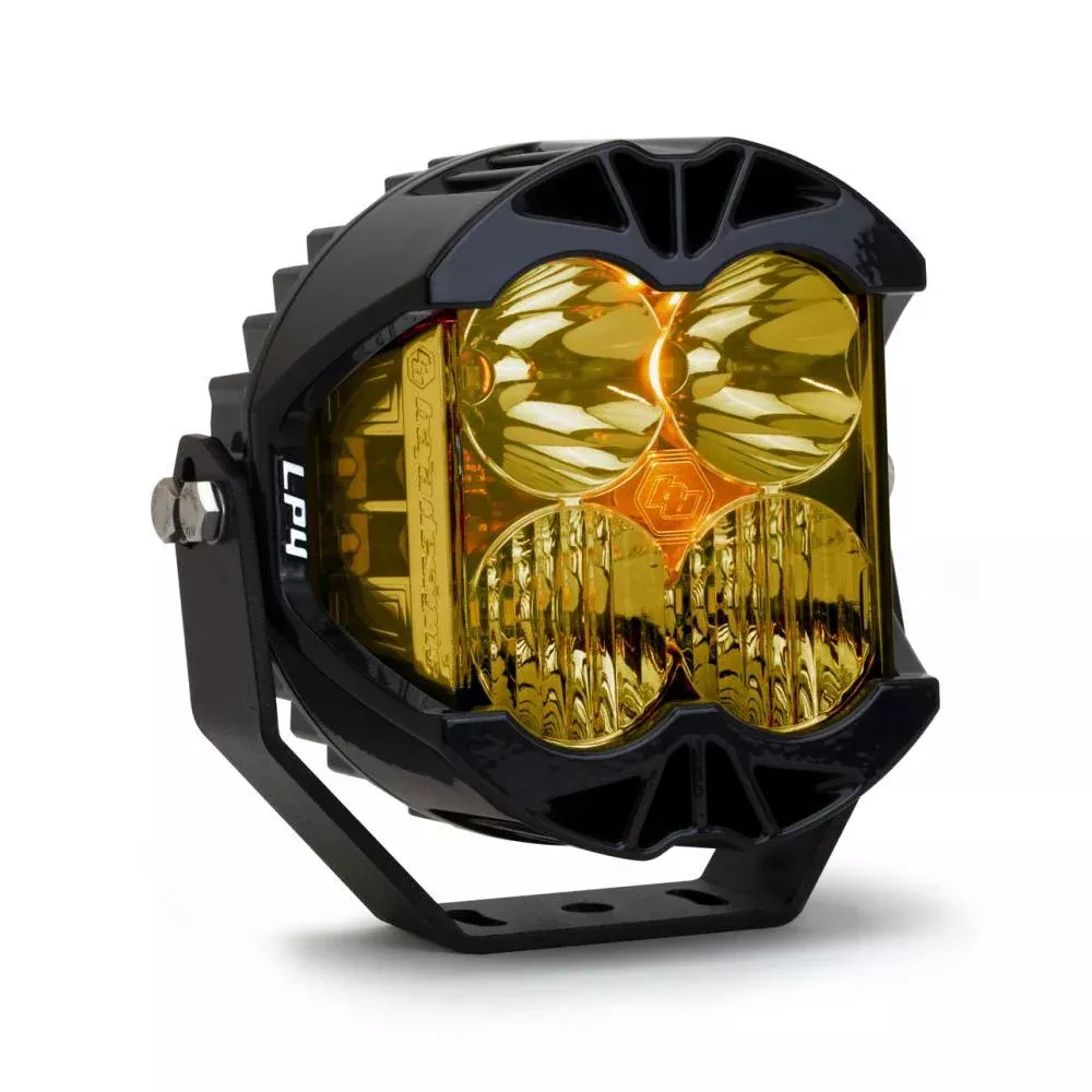 Baja Designs Auxiliary LED Light Pod Baja Amber Backlight LP4 Pro Series Driving/Combo Pattern Baja Amber Lens Universal 290013