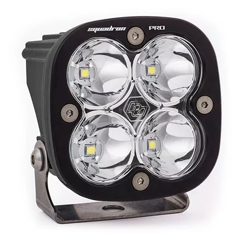 Baja Designs Auxiliary LED Light Pod Each Black Case Squadron Pro Series Spot Pattern Baja Amber Lens Universal 490011