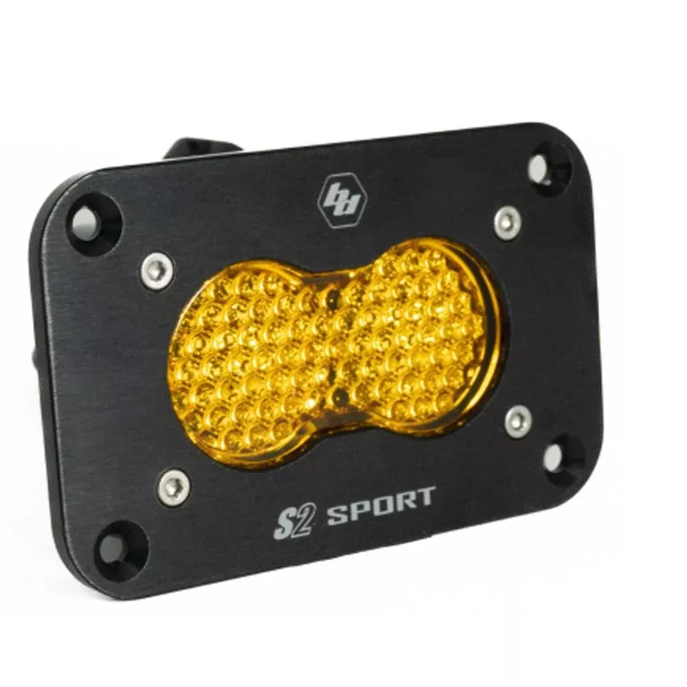 Baja Designs Auxiliary LED Light Pod Each Black Flush Mount S2 Sport Series Work/Scene Pattern Clear Lens Universal 541006