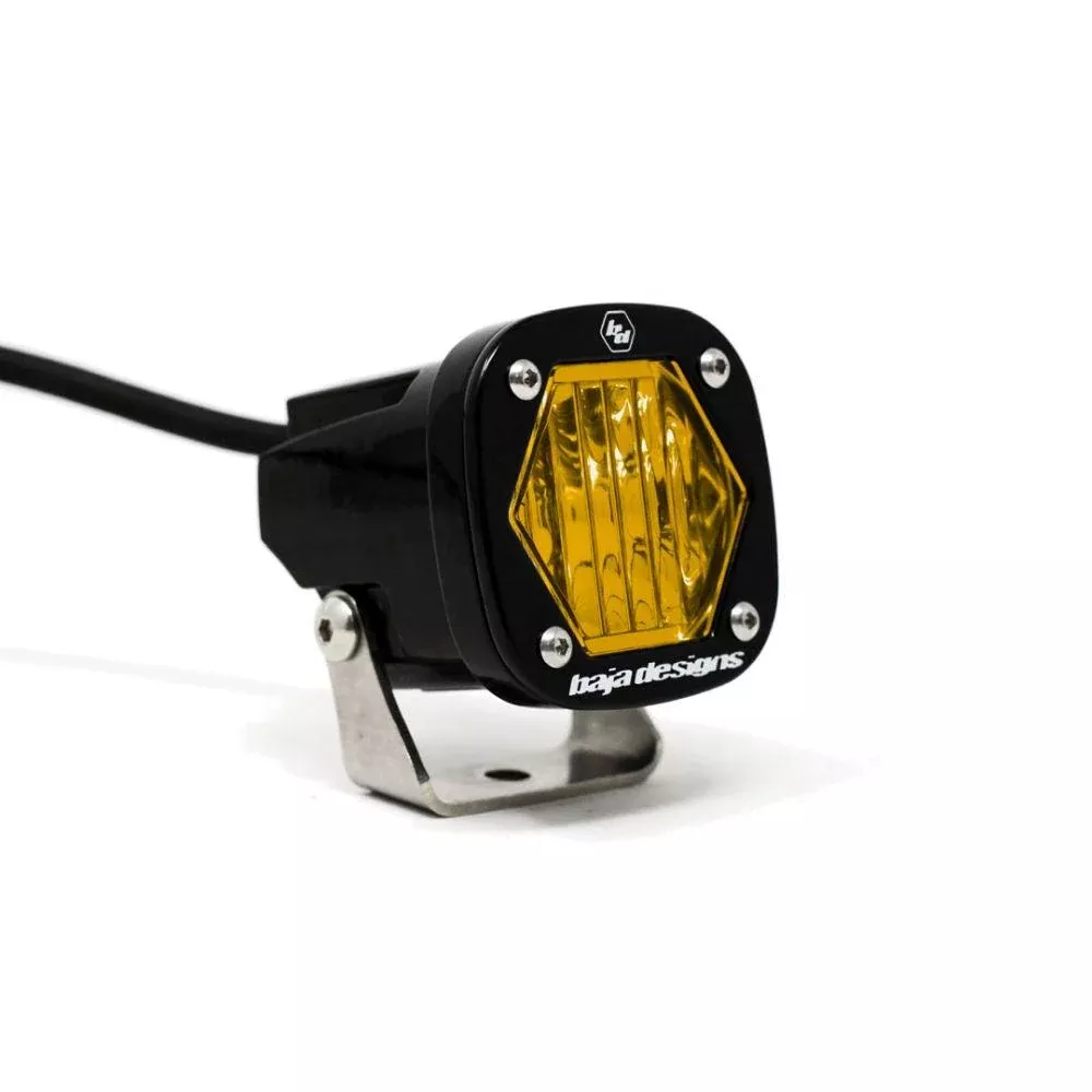 Baja Designs Auxiliary LED Light Pod Each S1 Series Wide Cornering Pattern Baja Amber Lens Universal 387003