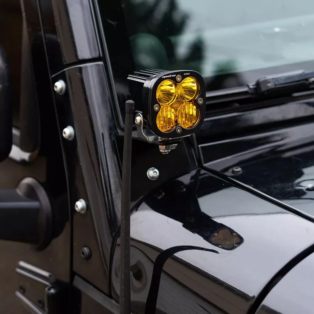 Baja Designs Auxiliary LED Light Pod Pair Squadron Pro Series Work/Scene Pattern Clear Lens Universal 497806