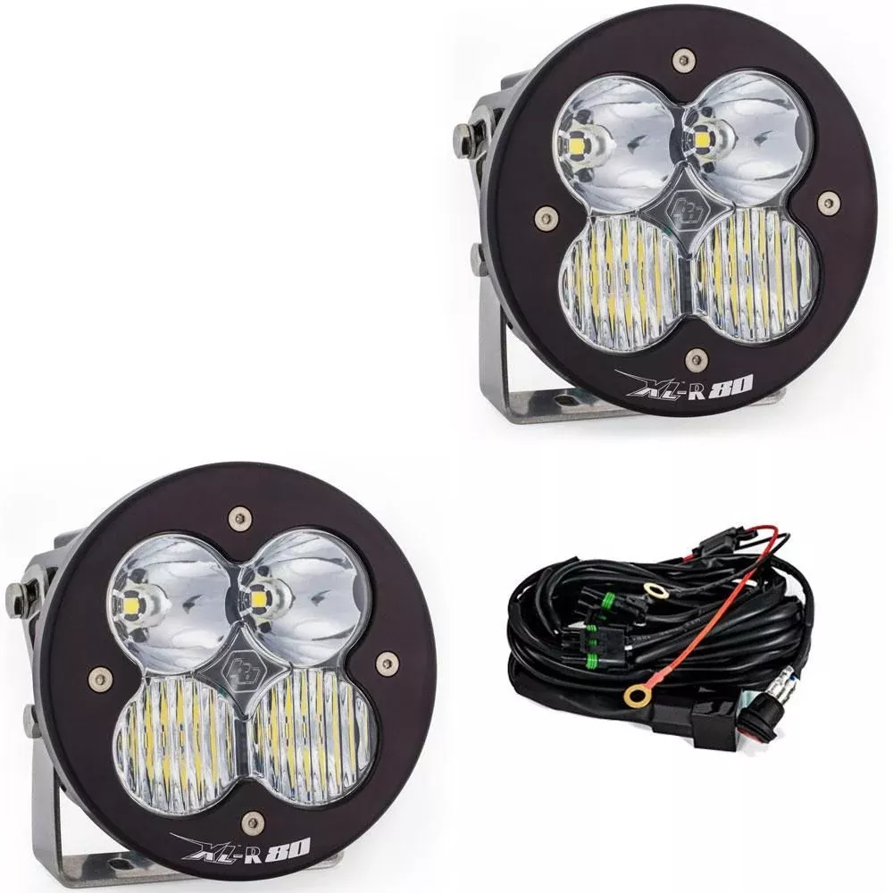 Baja Designs Auxiliary LED Light Pod Pair XL-R 80 Series Driving/Combo Pattern Clear Lens Universal 767803