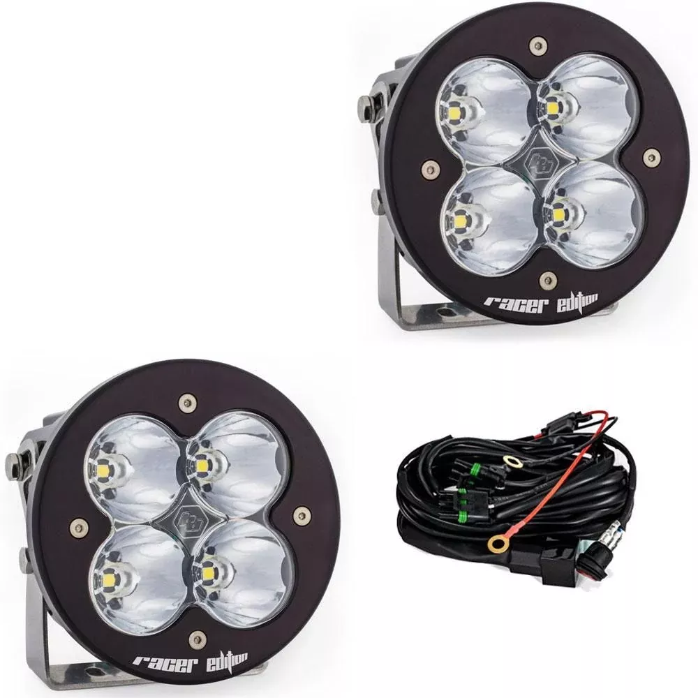 Baja Designs Auxiliary LED Light Pod Pair XL-R Racer Series Spot Pattern Clear Lens Universal 697802