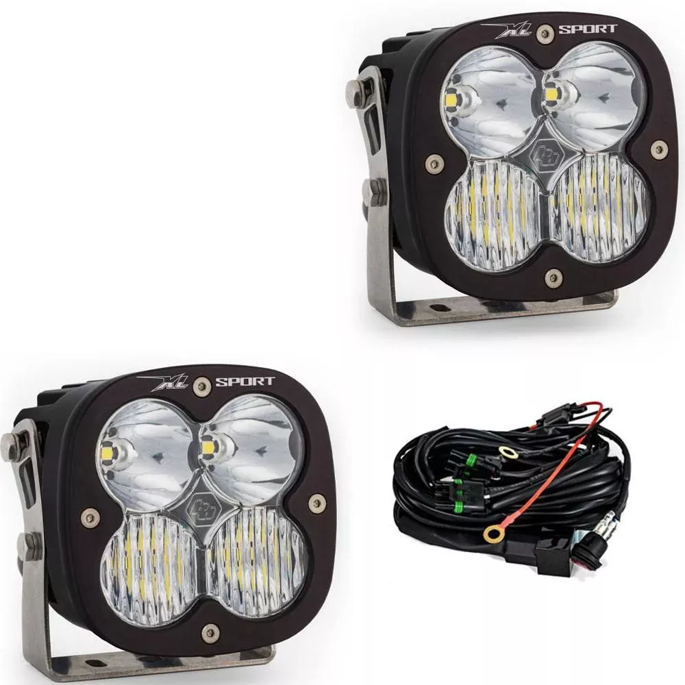 Baja Designs Auxiliary LED Light Pod Pair XL Sport Series Driving/Combo Pattern Baja Amber Lens Universal 567813