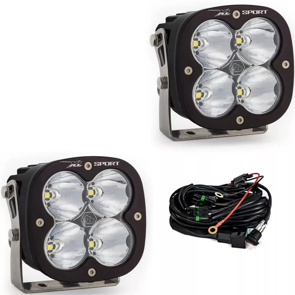 Baja Designs Auxiliary LED Light Pod Pair XL Sport Series Spot Pattern Clear Lens Universal 567801