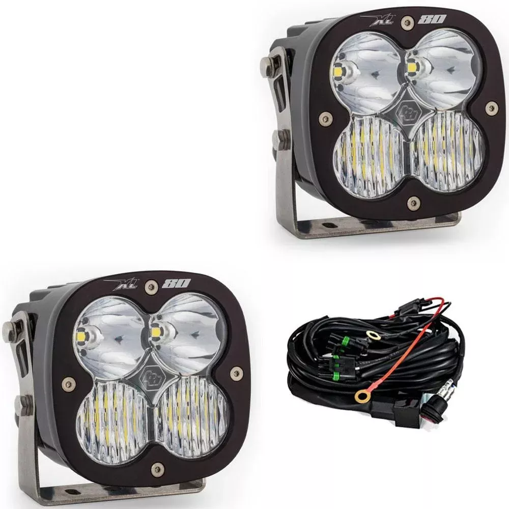 Baja Designs Auxiliary LED Light Pod Pair XL80 Series Driving/Combo Pattern Clear Lens Universal 677803