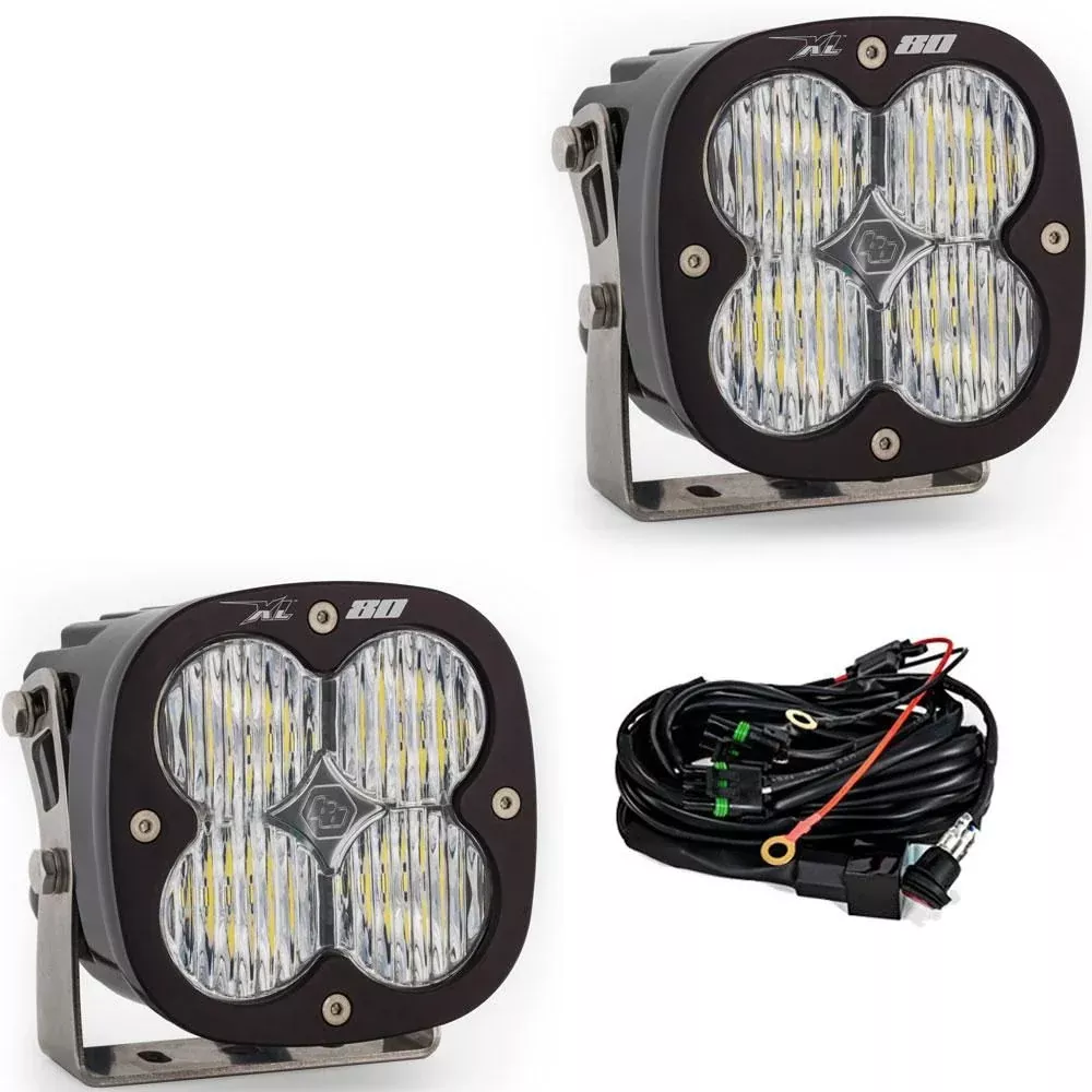 Baja Designs Auxiliary LED Light Pod Pair XL80 Series Wide Cornering Pattern Clear Lens Universal 677805