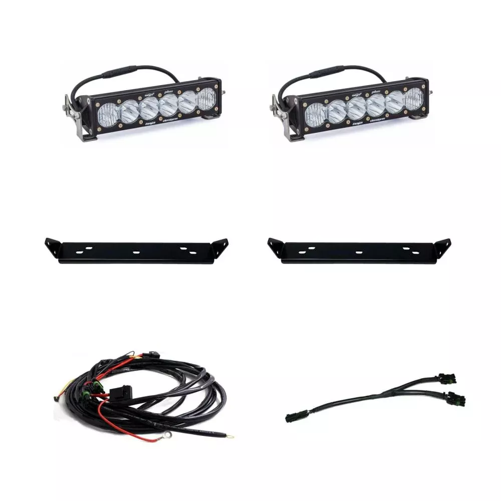 Baja Designs Behind Grille Light Bar Kit Dual 10 inch OnX6+ Series Driving/Combo Pattern Clear Lens 448063