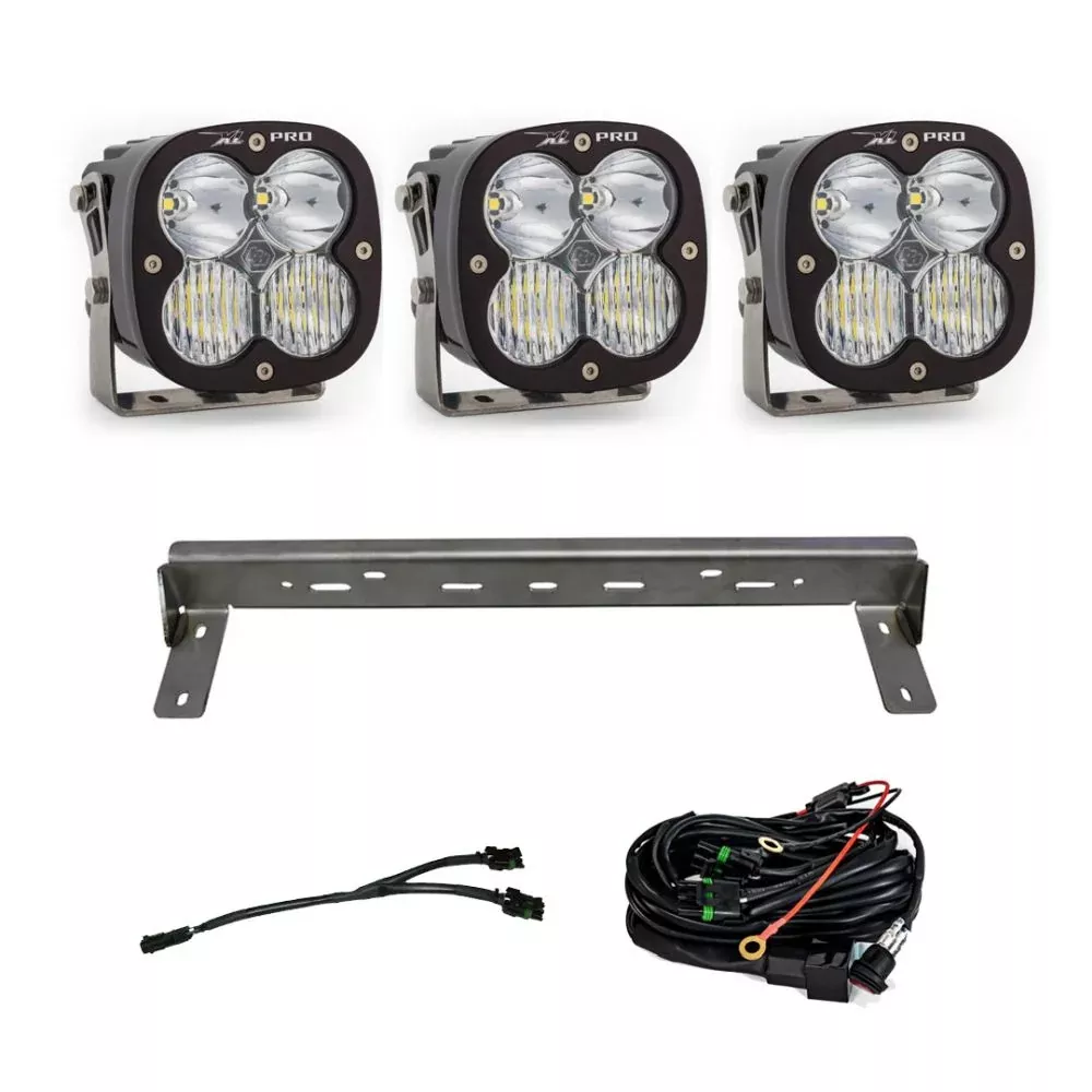 Baja Designs Bumper LED Light Kit XL Pro Series Driving/Combo Pattern Clear Lens Upfitter Wiring 447668UP