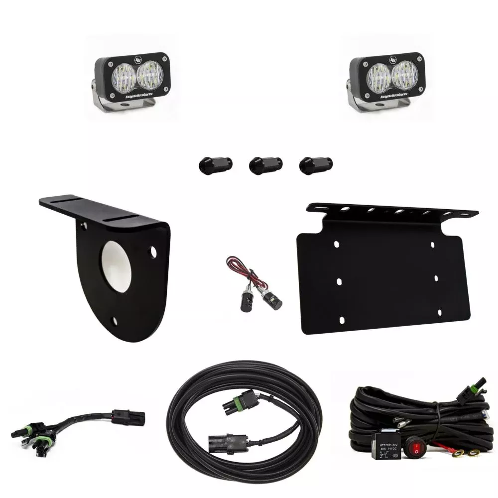 Baja Designs Dual S2 Sport Series Wide Cornering Pattern Clear Lens Toggle Wiring 447733