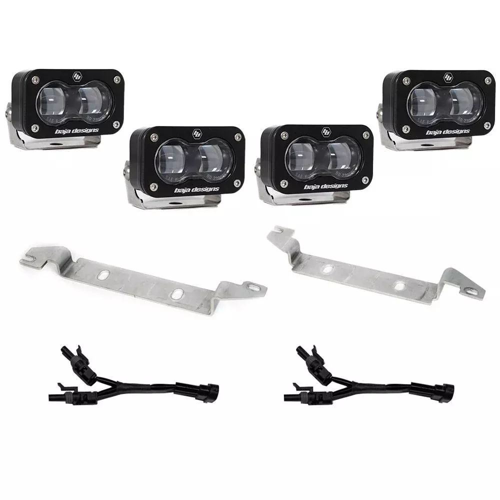 Baja Designs Fog Light Kit S2 SAE Series Spot Pattern Clear Lens 448239