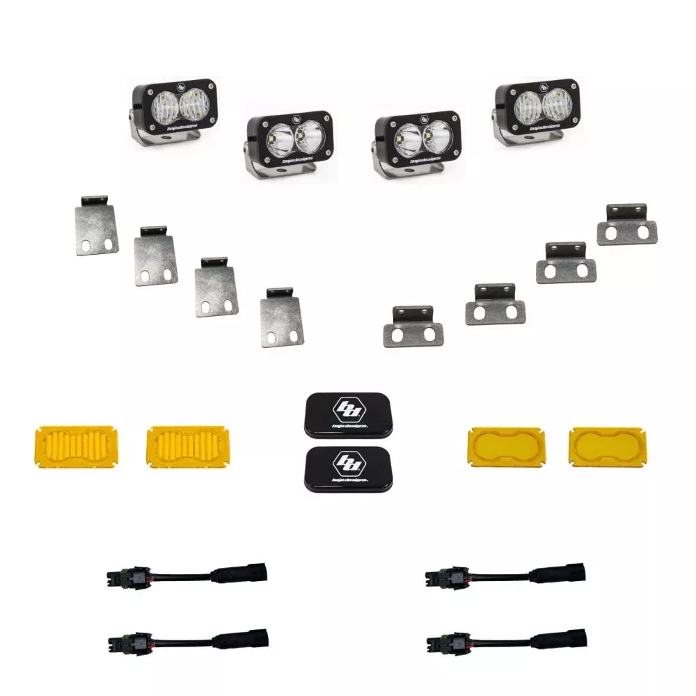 Baja Designs Fog Pocket Light Kit Dual S2 Pro Series Multi Pattern Clear Lens 448053
