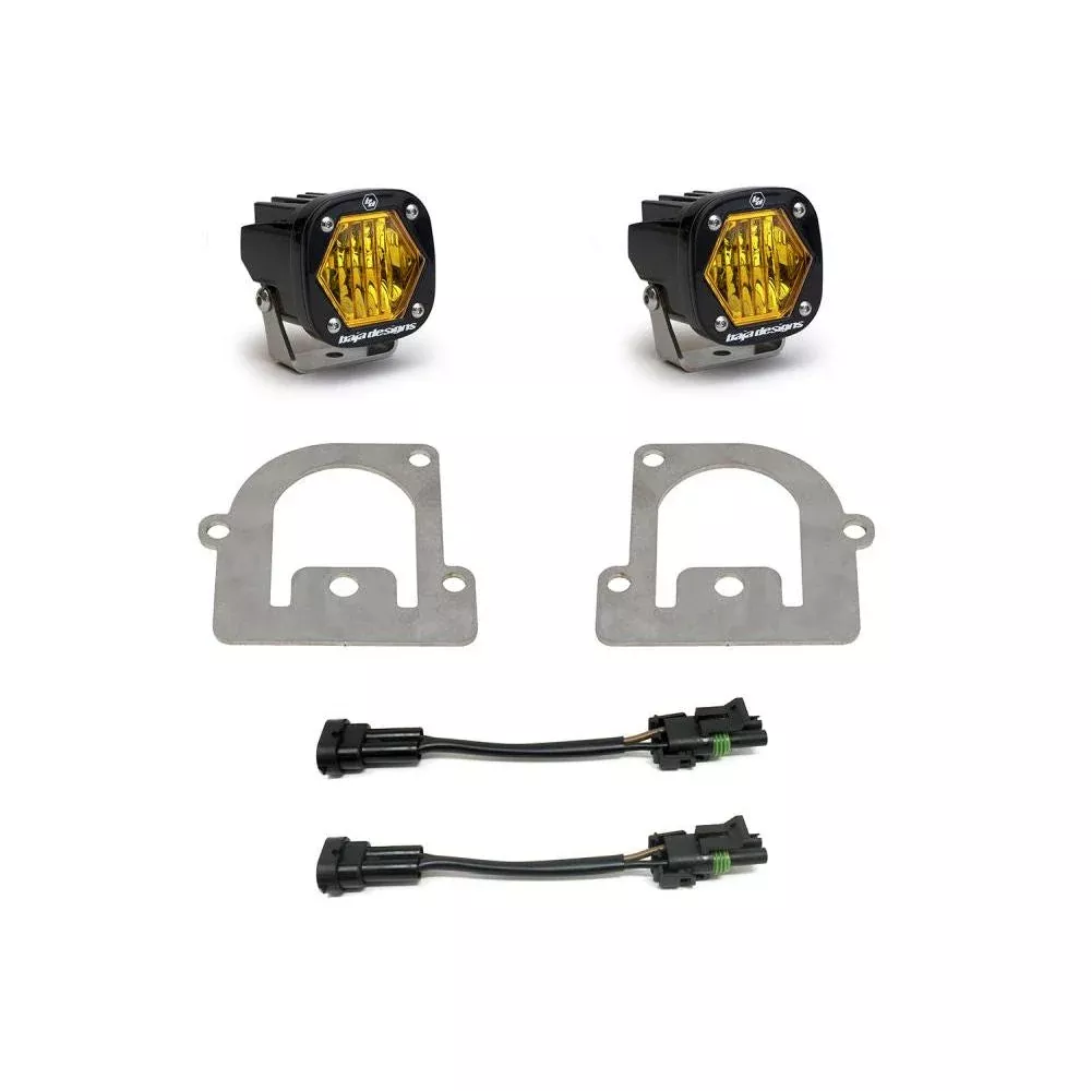 Baja Designs Fog Pocket Light Kit S1 Series Wide Cornering Pattern Baja Amber Lens 447683