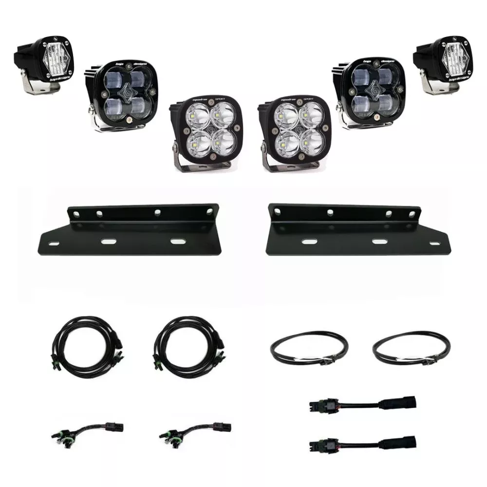 Baja Designs Fog Pocket Light Kit S1 / Squadron Series SAE Pattern Clear Lens For Ford F-150 Raptor 2021-2023 448055