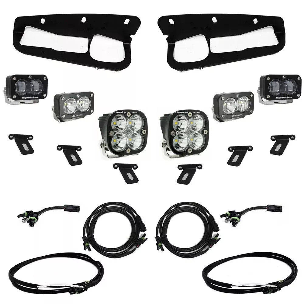 Baja Designs Fog Pocket Light Kit S2 SAE / Sportsman Series Multi Pattern Clear Lens Toggle Wiring 448174