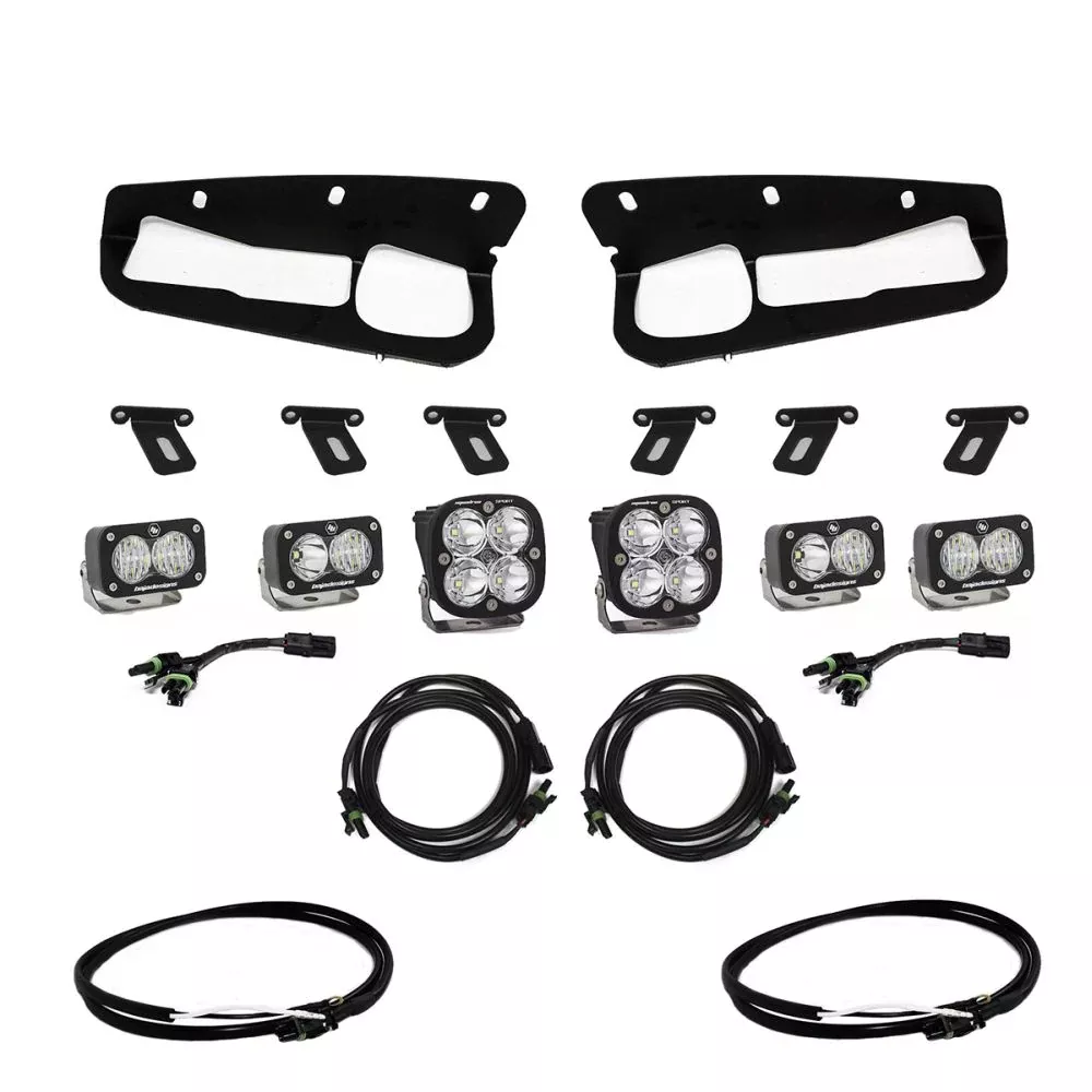 Baja Designs Fog Pocket Light Kit S2 Sport Series Multi Pattern Clear Lens Upfitter Wiring 447760UP