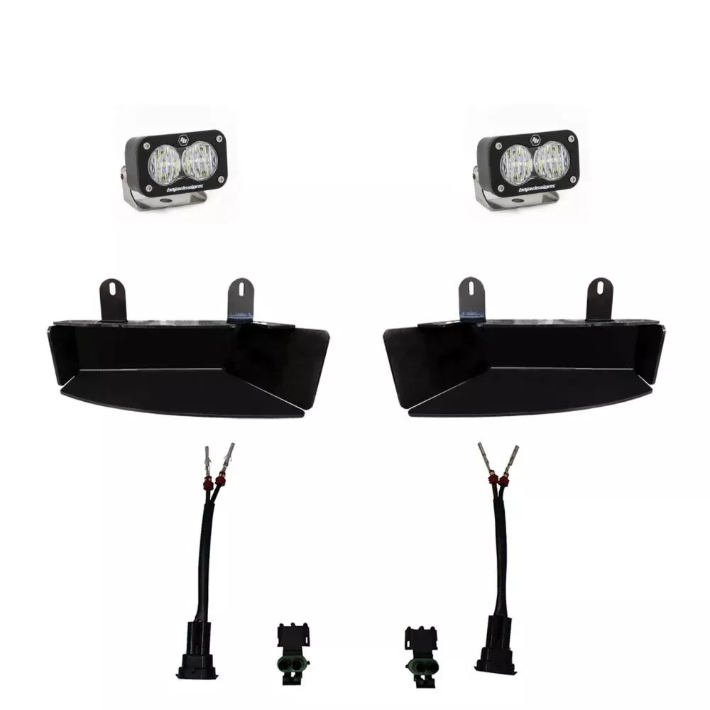 Baja Designs Fog Pocket Light Kit S2 Sport Series Wide Cornering Pattern Clear Lens 448042