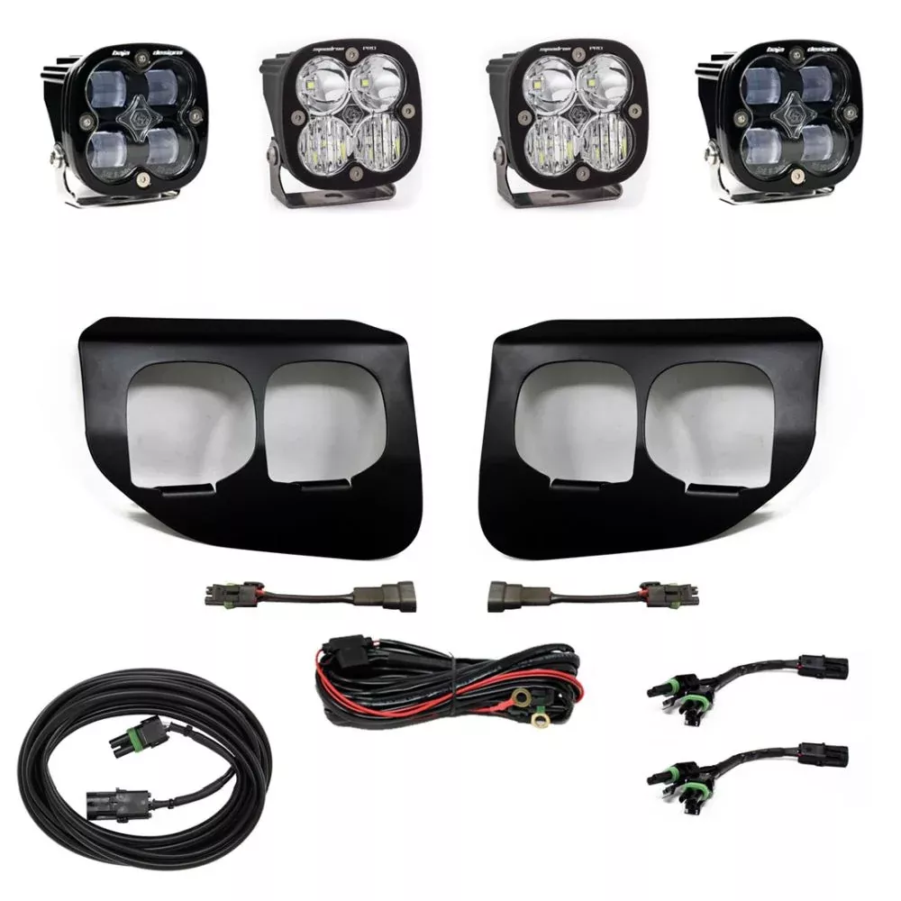 Baja Designs Fog Pocket Light Kit Squadron Pro Series SAE Pattern Clear Lens Toggle Wiring 447699