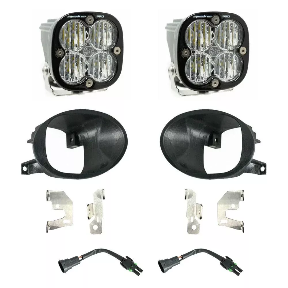 Baja Designs Fog Pocket Light Kit Squadron Pro Series Spot Pattern Clear Lens 447864