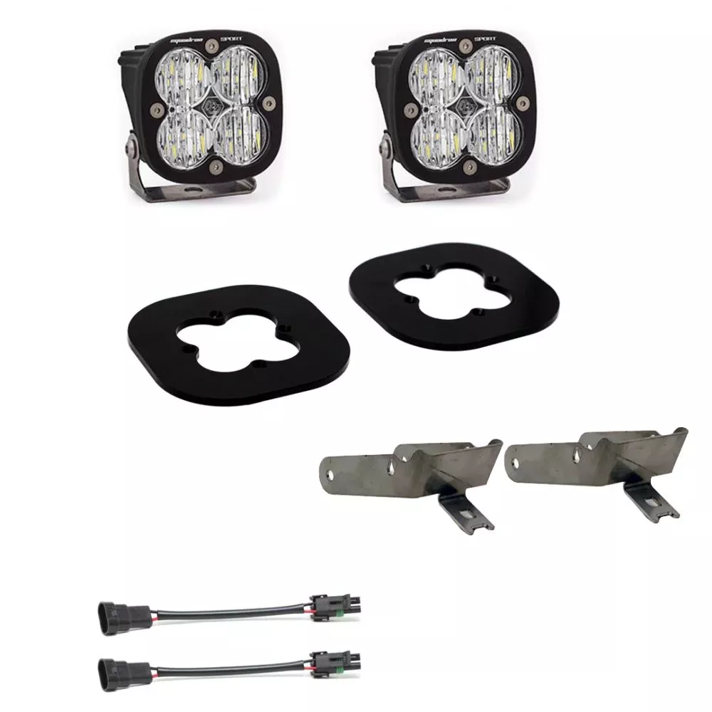 Baja Designs Fog Pocket Light Kit Squadron Pro Series Wide Cornering Pattern Clear Lens 630818