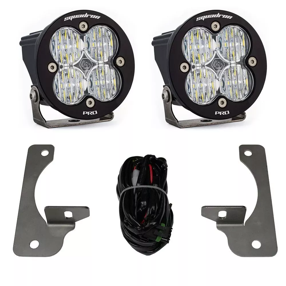 Baja Designs Fog Pocket Light Kit Squadron-R Pro Series Wide Cornering Pattern Clear Lens 448148