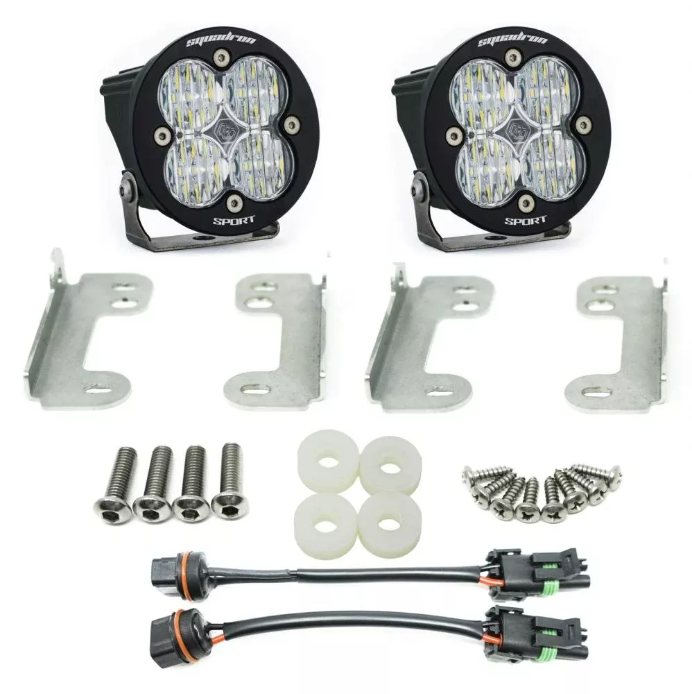 Baja Designs Fog Pocket Light Kit Squadron-R Sport Series Wide Cornering Pattern Clear Lens 448146