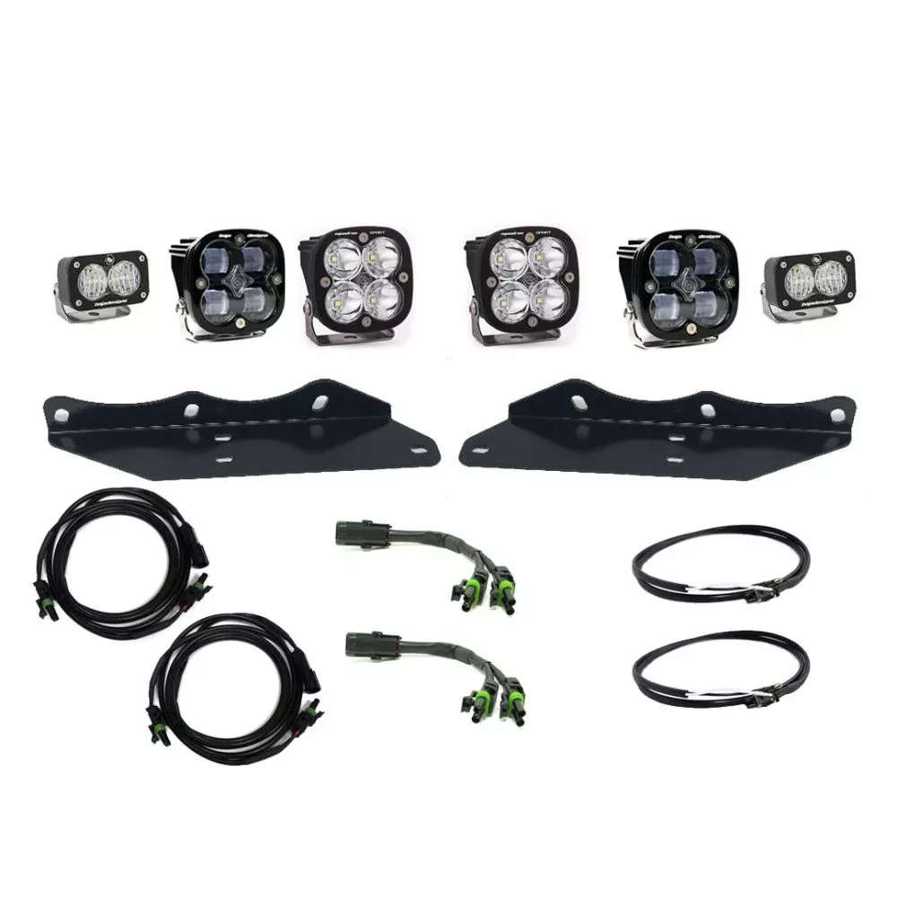 Baja Designs Fog Pocket Light Kit Squadron / S2 Series SAE Pattern Clear Lens For Ford F-150 Raptor 2017-2020 447617