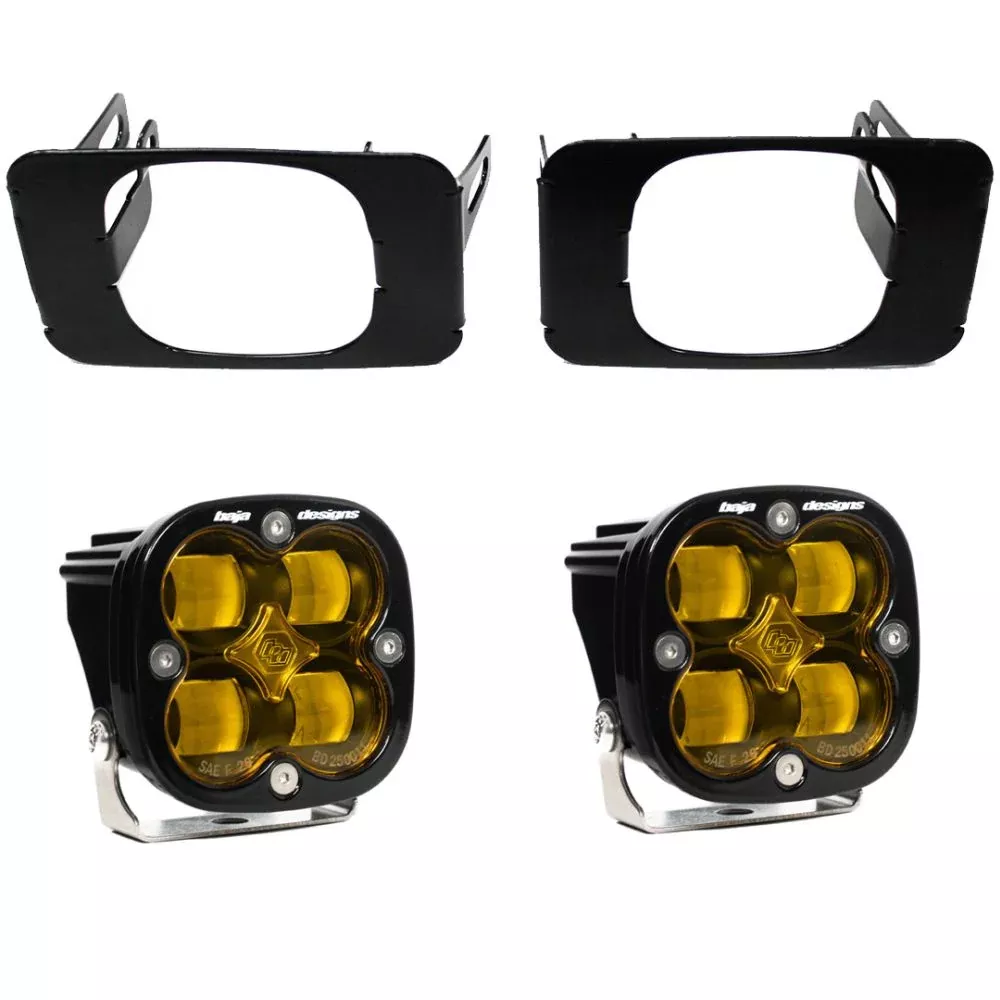 Baja Designs Fog Pocket Light Kit Squadron Series SAE Pattern Baja Amber Lens 447715