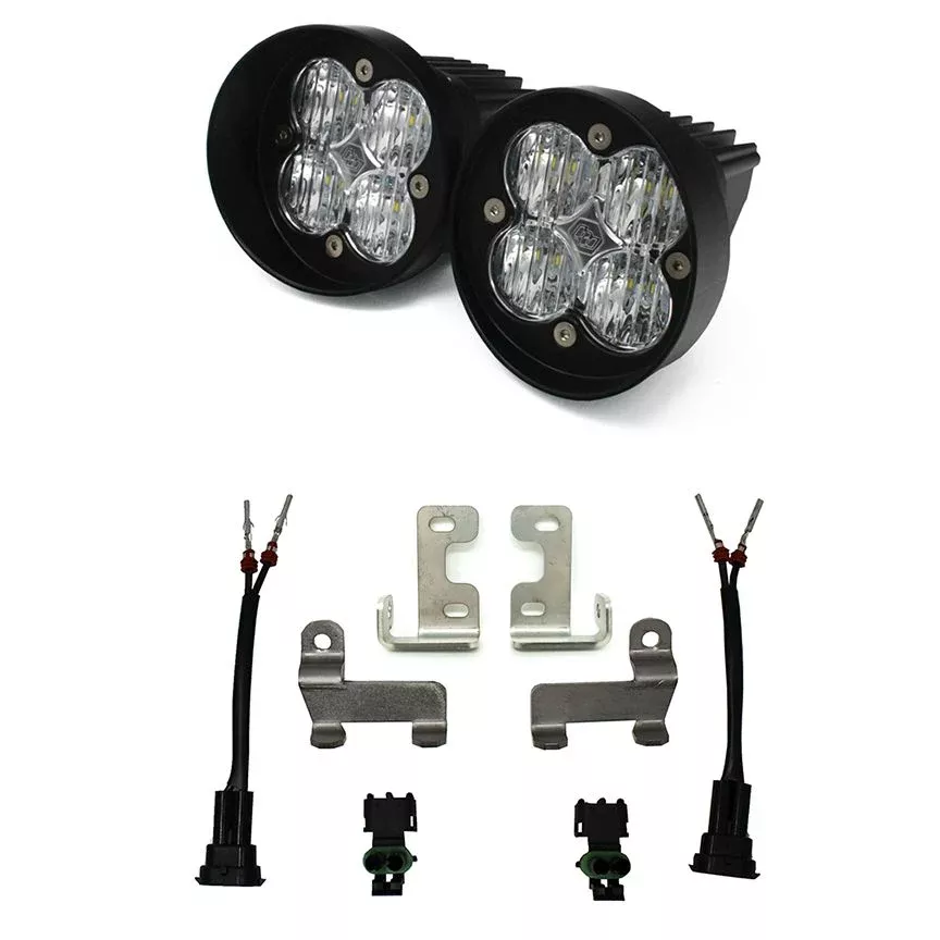 Baja Designs Fog Pocket Light Kit Squadron Series Wide Cornering Pattern Clear Lens 447676