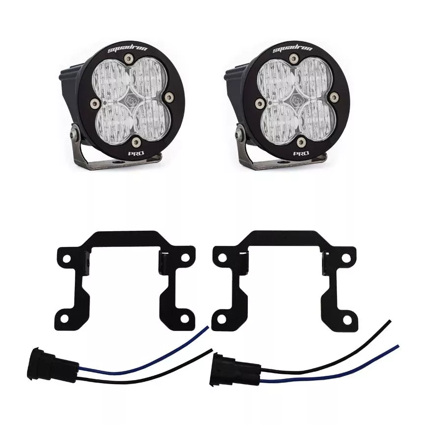 Baja Designs Fog Pocket Light Kit Squadron Sport Series Wide Cornering Pattern Clear Lens 447502