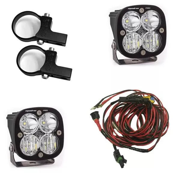 Baja Designs Frame Light Kit Horizontal 1.75 inch Squadron Pro Series Driving/Combo Pattern Clear Lens Universal 497104