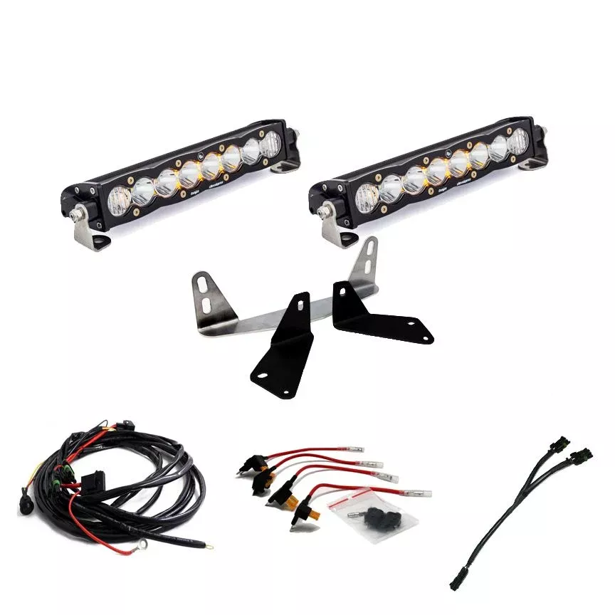 Baja Designs Grille Light Bar Kit Dual 10 inch S8 Series Driving/Combo Pattern Clear Lens 447660