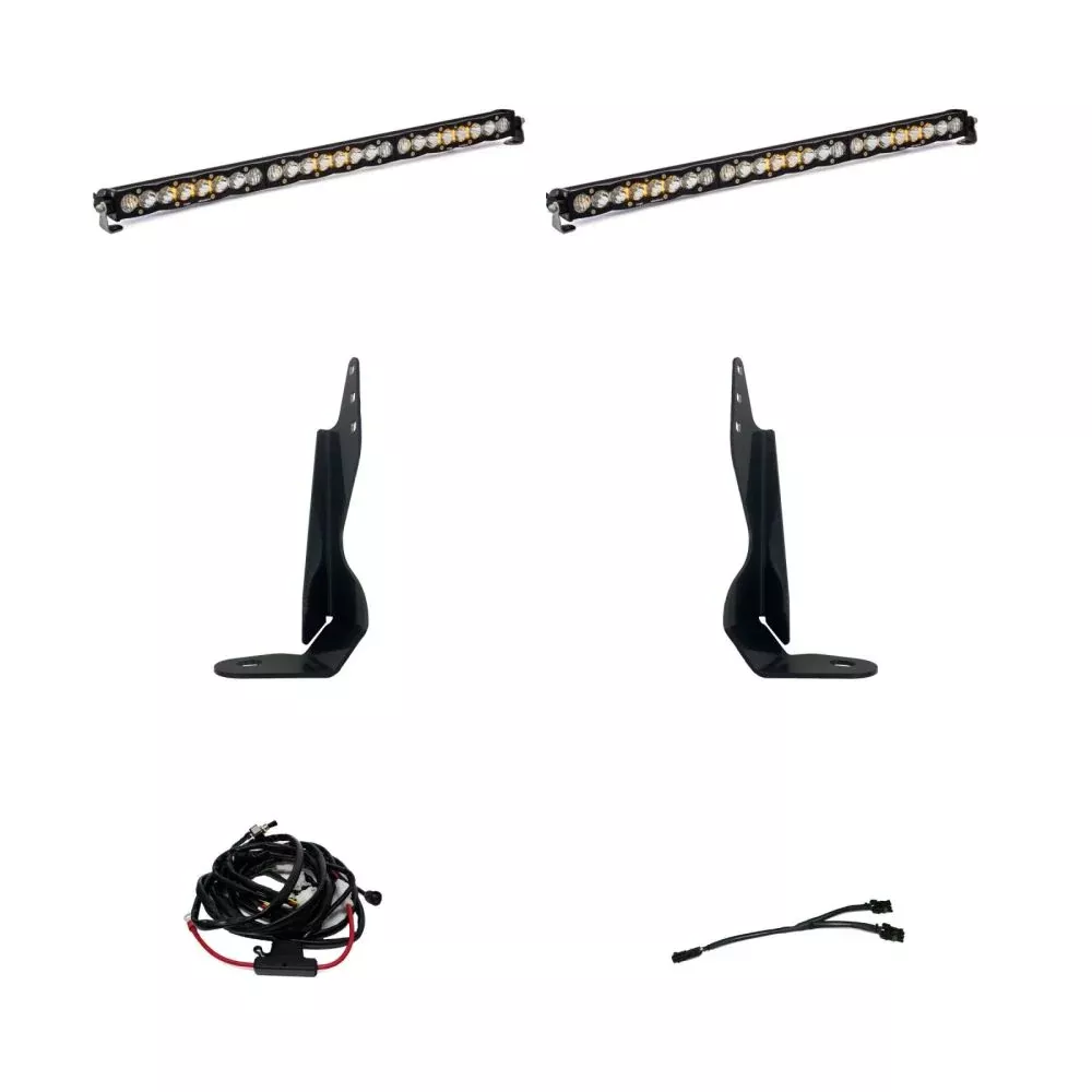 Baja Designs Grille Light Bar Kit Dual 30 inch S8 Series Driving/Combo Pattern Clear Lens 447854