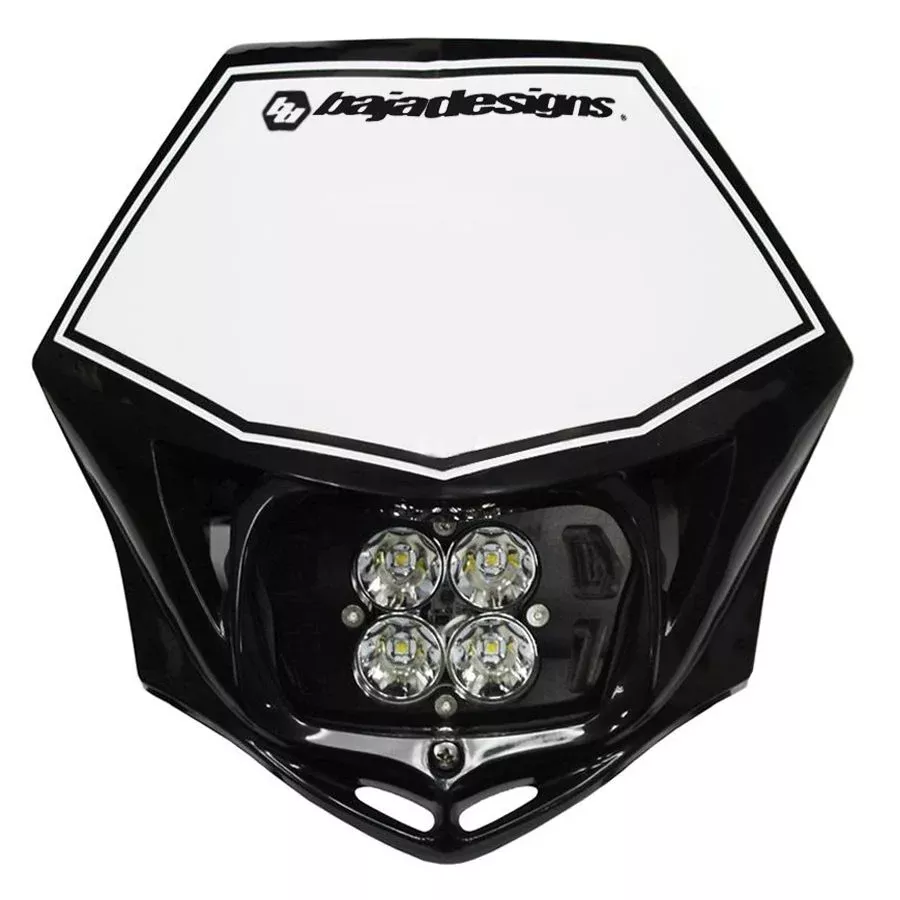 Baja Designs Headlight Kit Black Shell Squadron Pro Series Spot Pattern Clear Lens Universal 497001BK