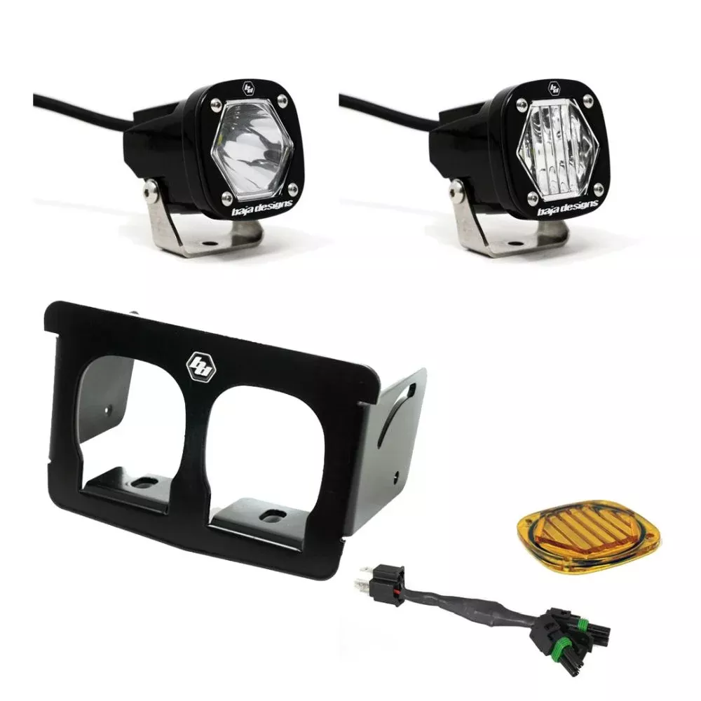 Baja Designs Headlight Kit Dual S1 Series Spot/Wide Cornering Pattern Clear Lens 387006