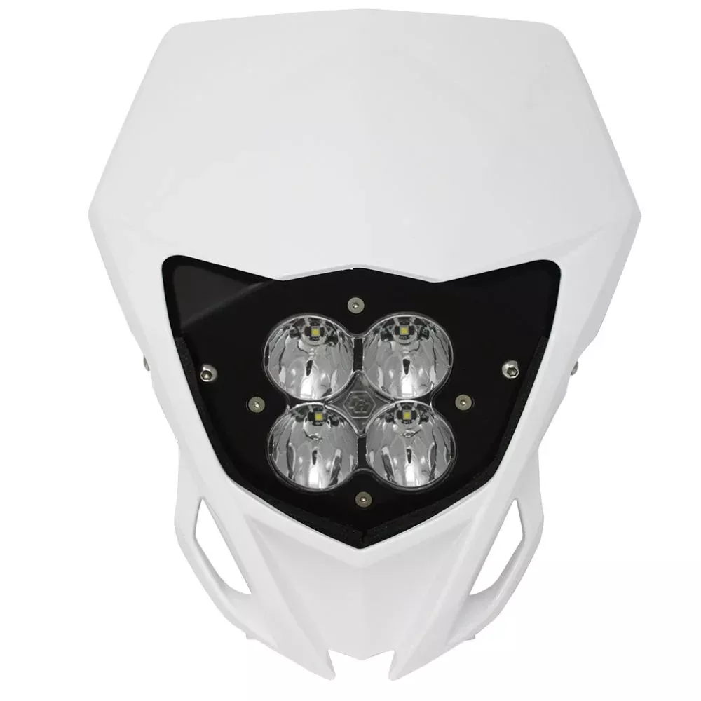 Baja Designs Headlight Kit White Shell XL80 Series Spot Pattern Clear Lens 677000