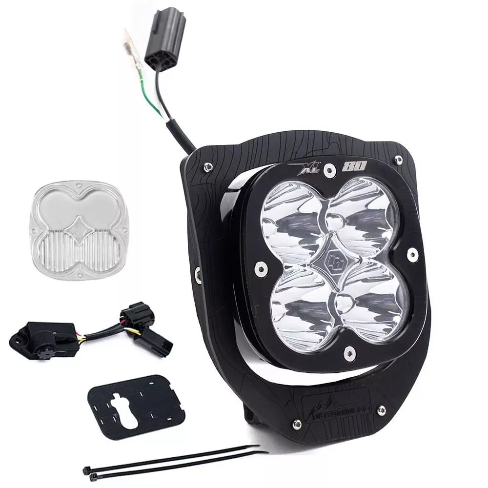 Baja Designs Headlight Kit With Dimmer XL80 Series Spot Pattern Clear Lens 677103