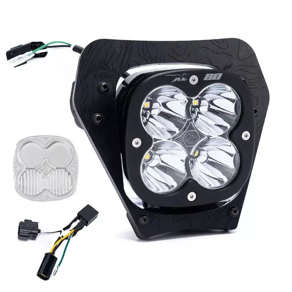 Baja Designs Headlight Kit With Hi-Lo Harness XL80 Series Spot Pattern Clear Lens 677105