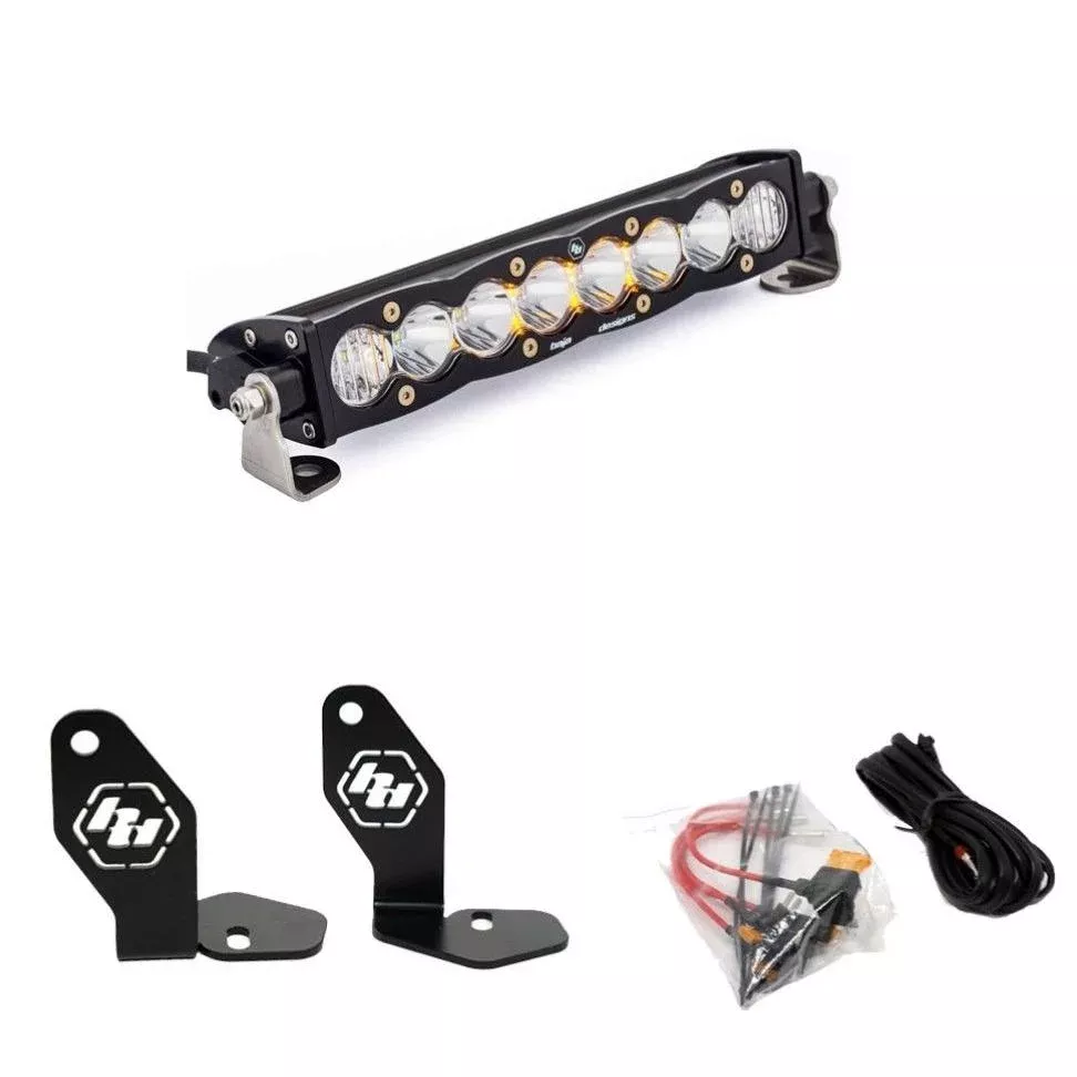 Baja Designs Hood Mount Light Bar Kit 10 inch S8 Series Driving/Combo Pattern Clear Lens 447073